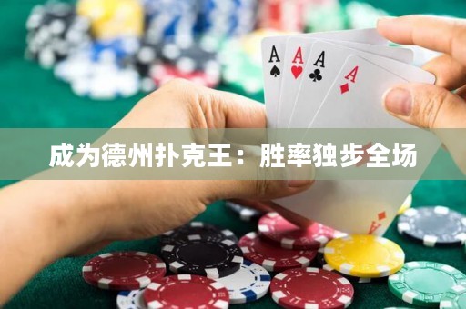 成为德州扑克王：胜率独步全场