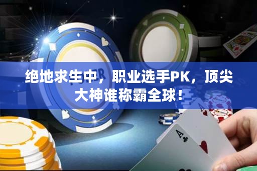 绝地求生中，职业选手PK，顶尖大神谁称霸全球！